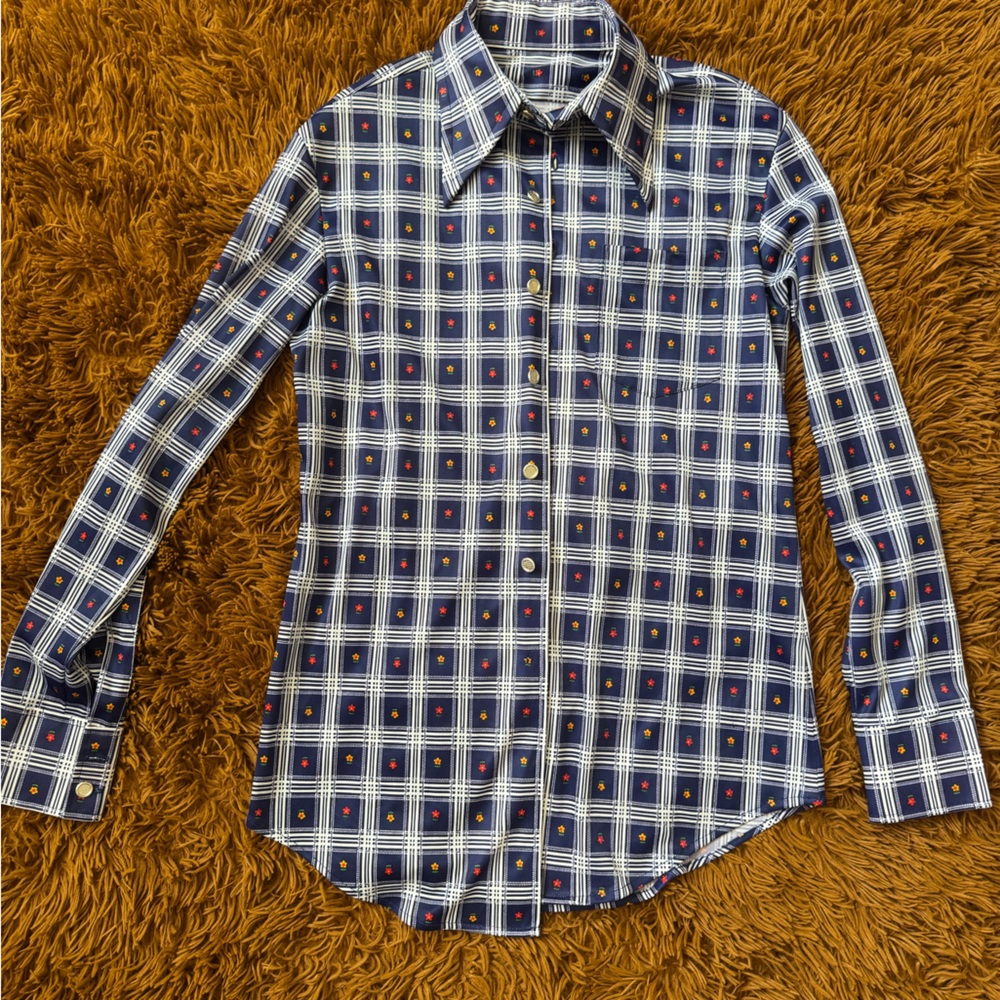 Plaid Button-Up Shirt